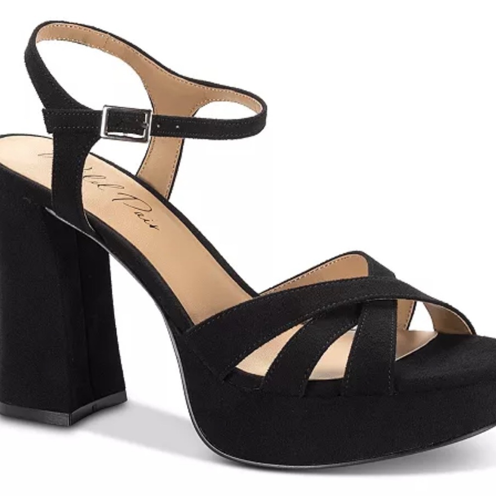 Wild Pair Black Beauty Sandal Heels